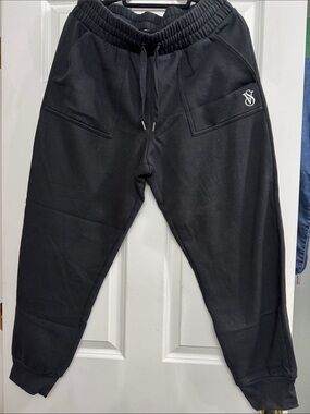 Black Jogger Pants with Elastic Waistband